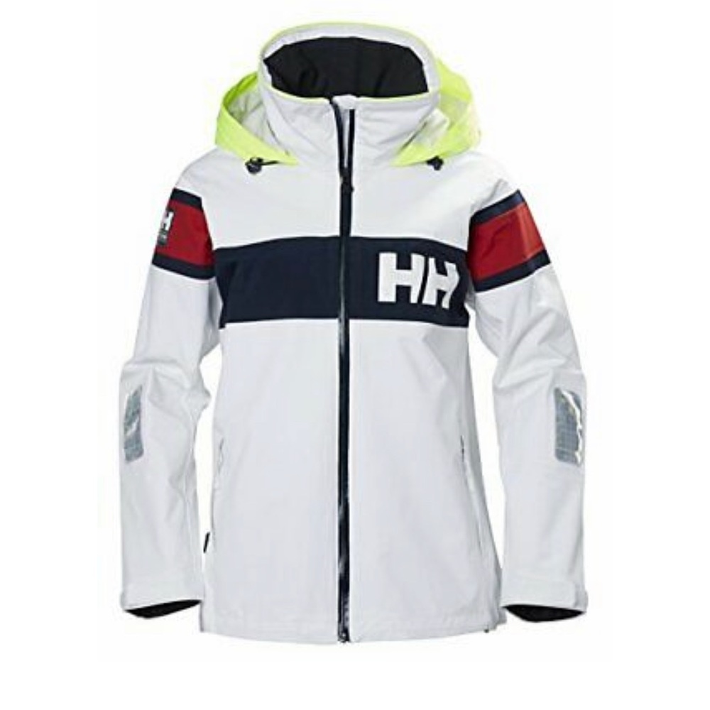 NWT Womens Helly Hansen white salt flag Sailing jacket Medium